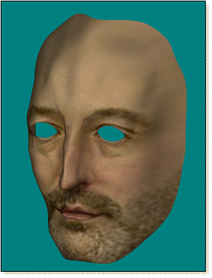 A 3d rendered face of Carl Smith