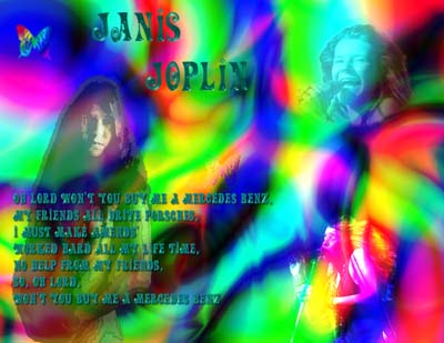 A Multi-colored Poster for Janis Joplin (not made FOR janis Joplin)